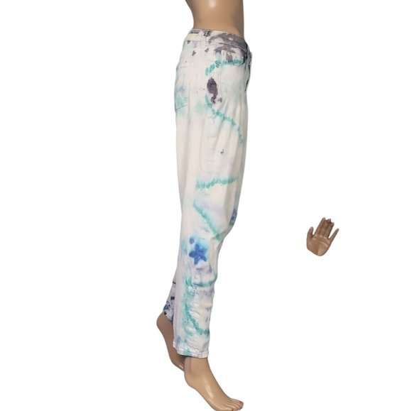 JAG Jeans Tie Dye Custom Western Glove Works Skinny High Rise Size 4 - Picture 2 of 5